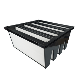 High Efficient ABS Plastic Frame v Bank Fibreglasss Combined Ventilation Filter