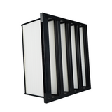 High Efficient ABS Plastic Frame v Bank Fibreglasss Combined Ventilation Filter